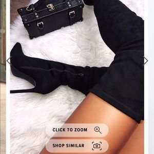 Fashion nova boots over the knee size 7.5